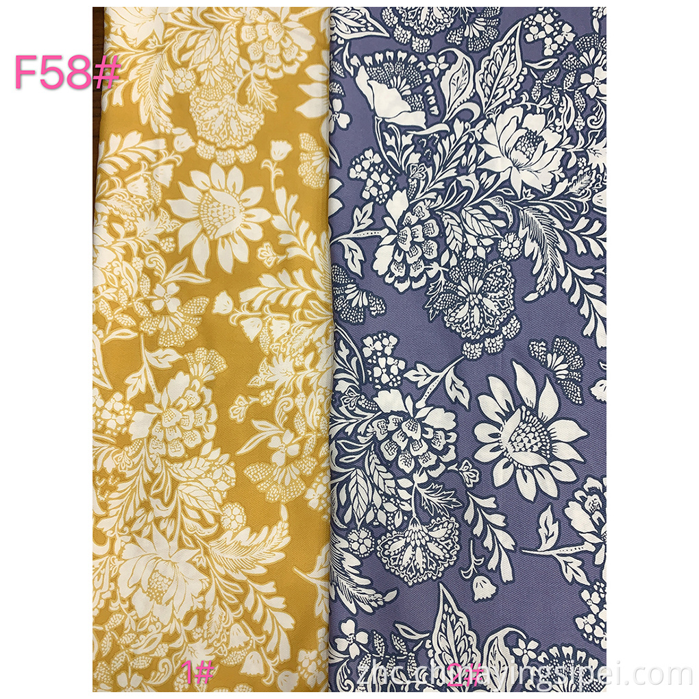 工厂就绪商品小花卉可爱设计棉花印花斜纹斜纹棉花棉斜纹质面料